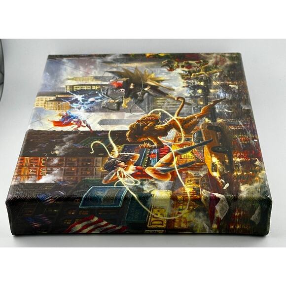 Battle Royale Women of DC Comics 10"x8" Certified Kincaid Canvas painting - Picture 9 of 11